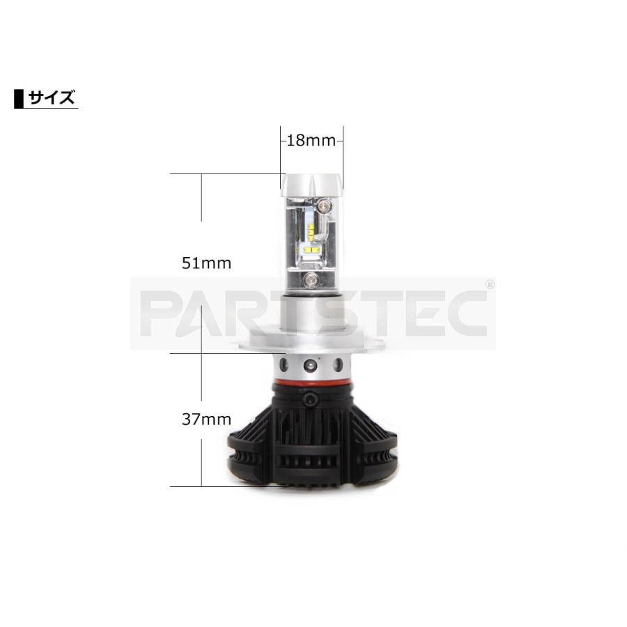 H4 LED ヘッドライト 2個 カラーシール付 PHILIPS製 ZES 2ndGチップ Hi