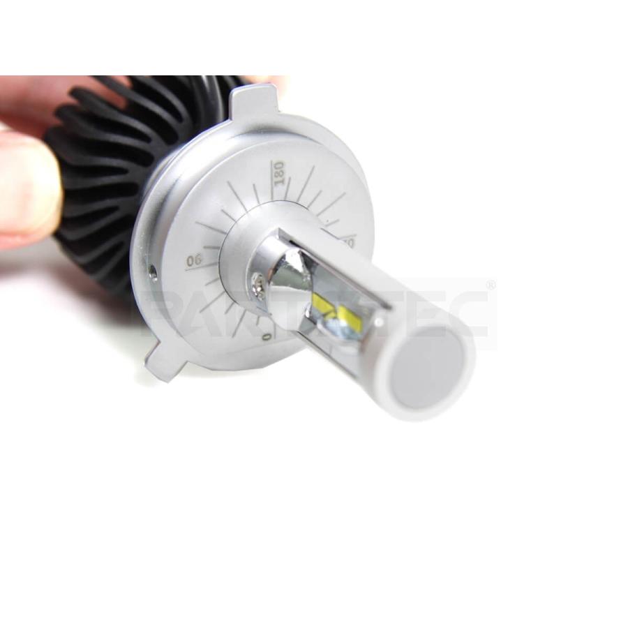 バイク LEDヘッドライト H4 ホワイト 1個 PHILIPS ZESチップ Hi/Lo 切替 12V 24V 普通車 トラック バイク ファンレス アルミヒートシンク構造 / 46-69 F-5 |  | 02