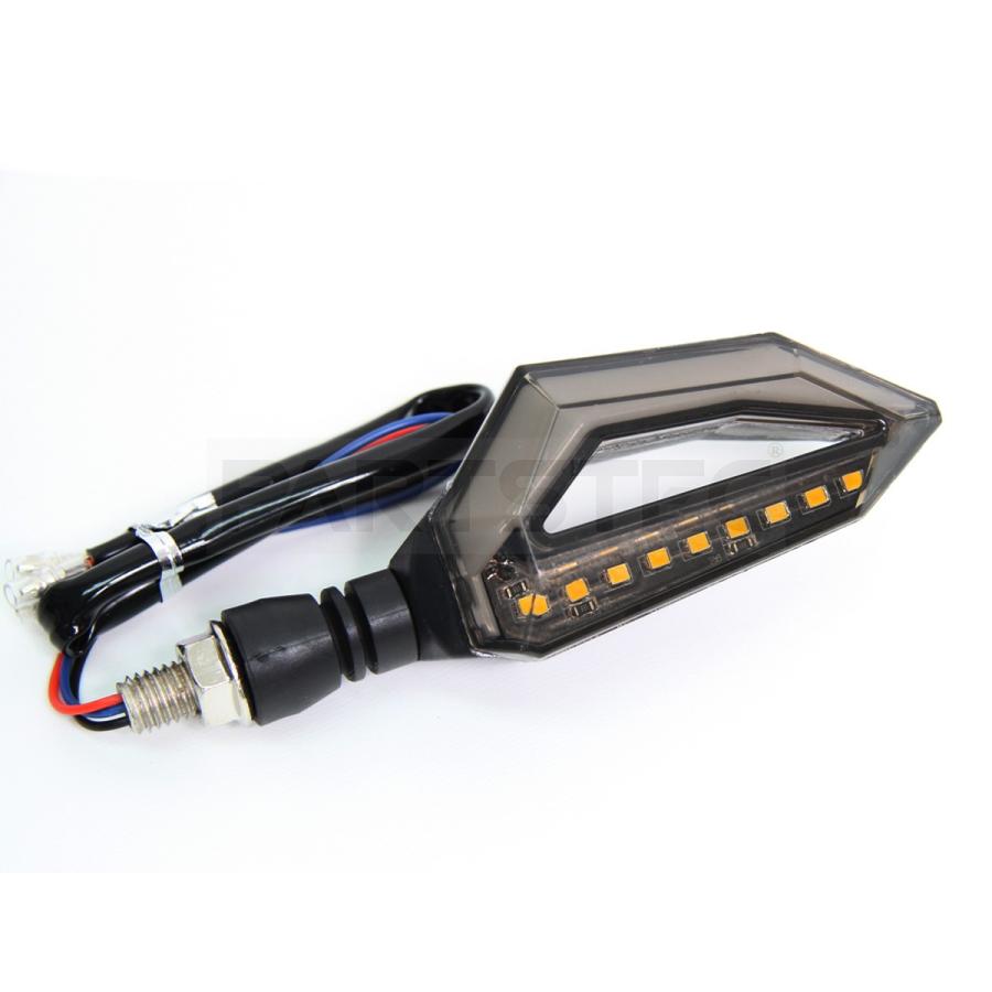 バイク用 テールランプ内蔵 LED ウインカー ツインカラー レッド