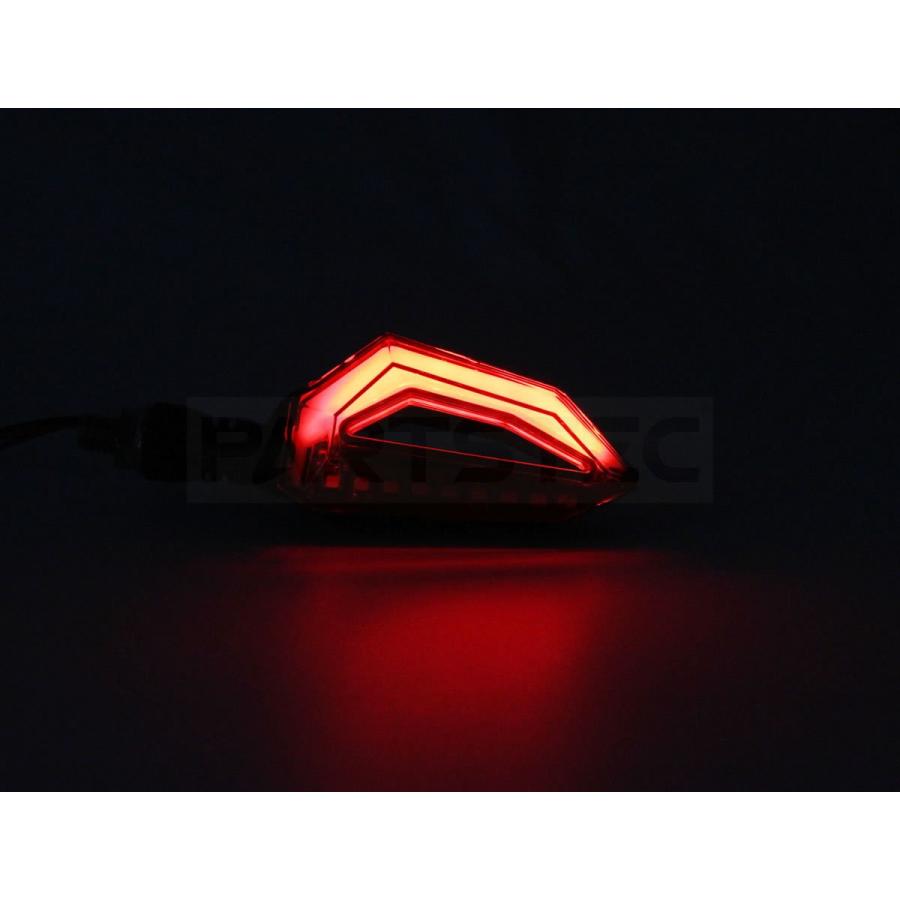 バイク用 テールランプ内蔵 LED ウインカー ツインカラー レッド