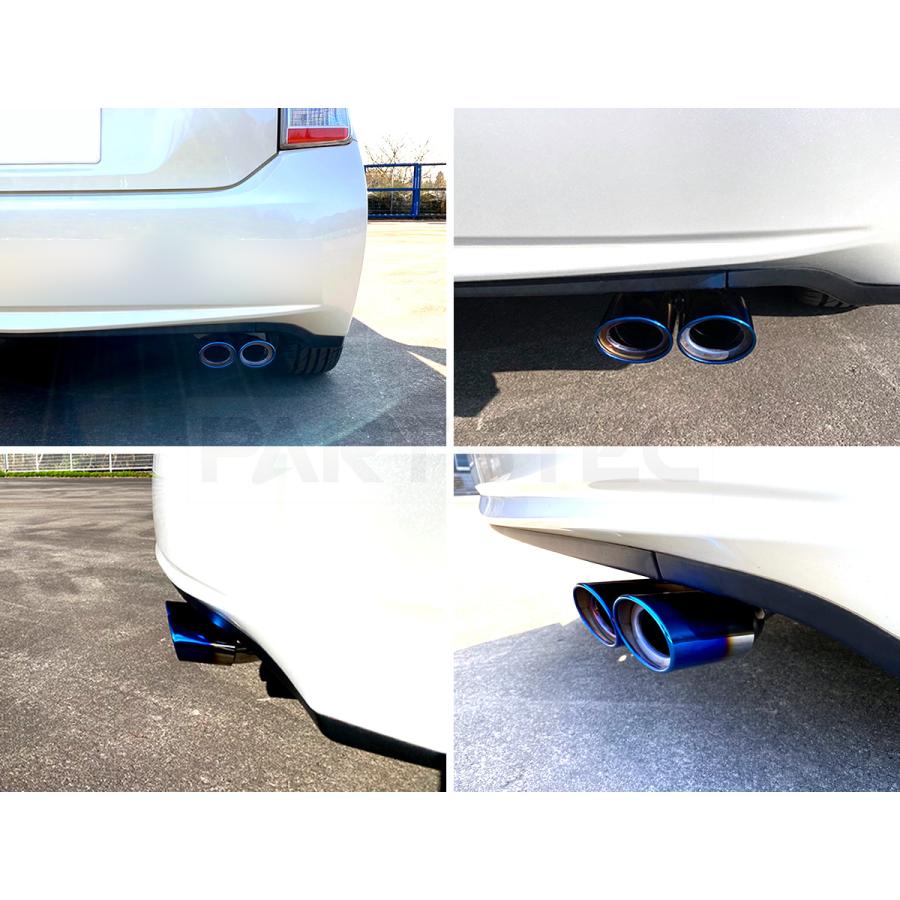 マフラーカッター ステンレス 2本出し 汎用 オーバルスラッシュ デュアル チタン調 跳ね上げタイプ 30系 50系 プリウス 40系 プリウスa 他 93 287 93 287 Partstec Yahoo 店 通販 Yahoo ショッピング