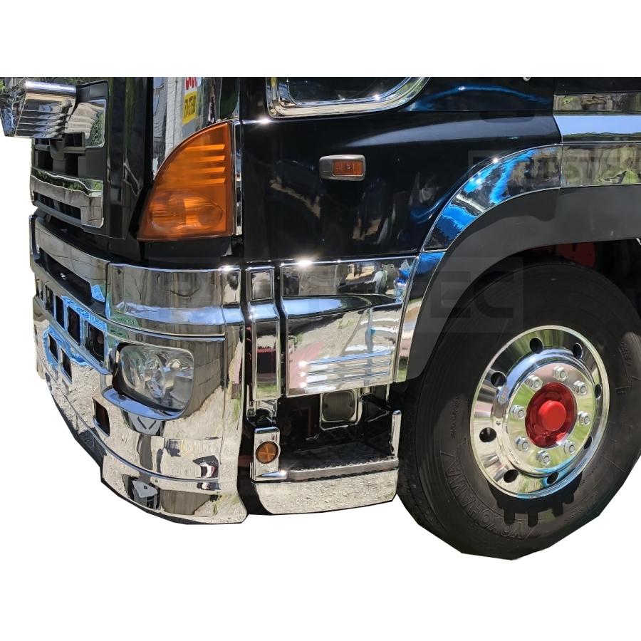 日野自動車 日野 NEWプロフィア ステップカバー 3分割 メッキ 6点