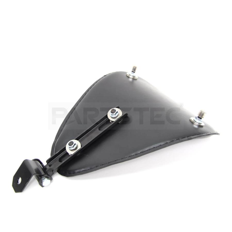 バイクシート 汎用 ソロシート 合成レザー ウレタン ブラック 黒