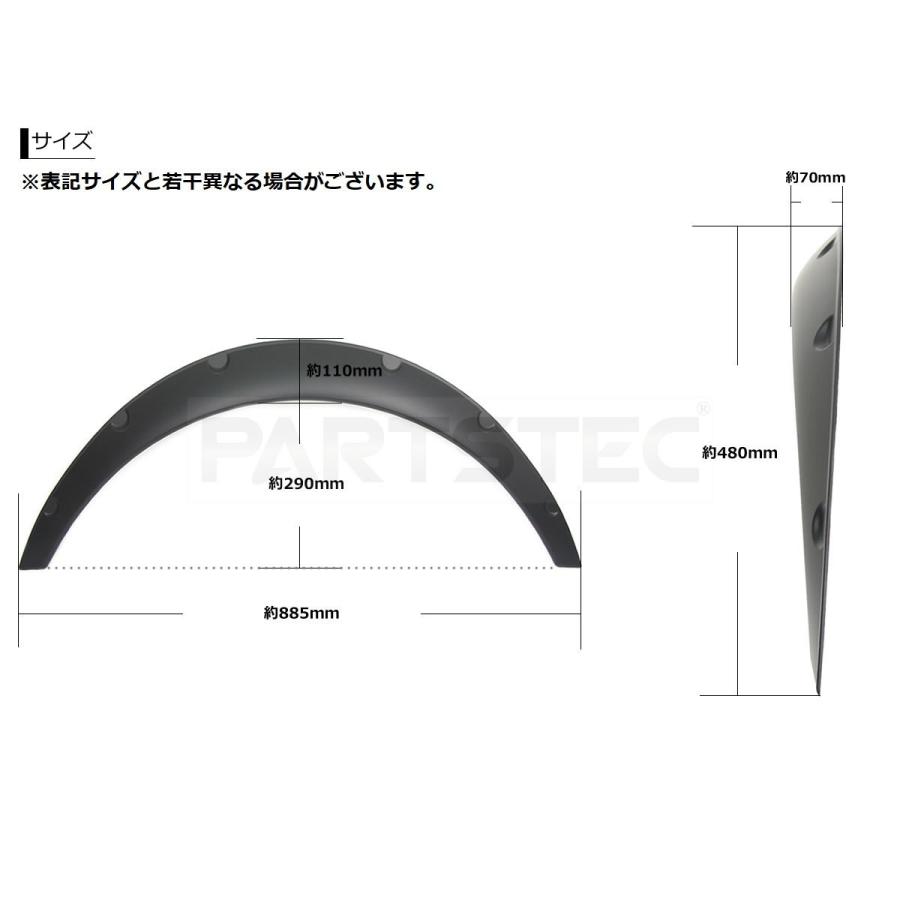 はみ出しタイヤ 対策／ 汎用 オーバーフェンダー マットブラック 黒 出