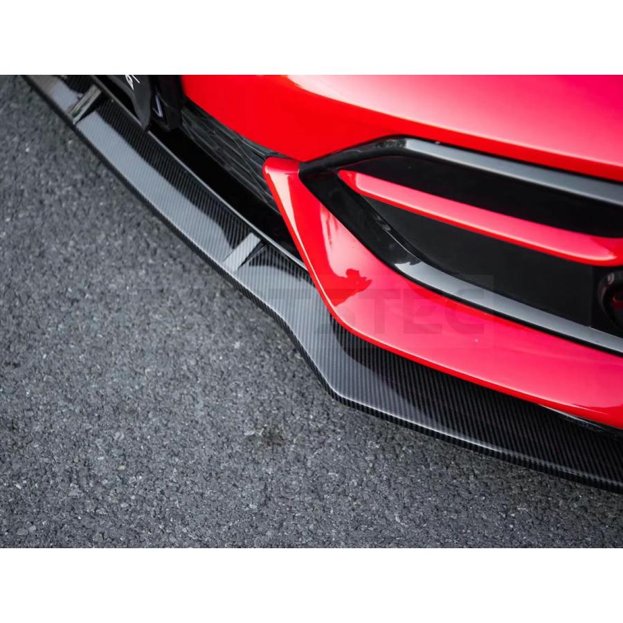 フロントリップスポイラー カーボン柄 汎用 カナード 2分割 169cm