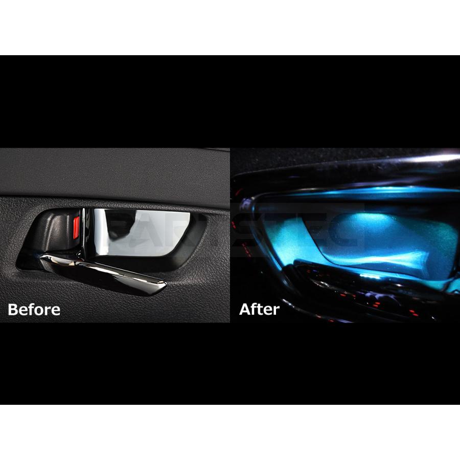 アルファード インナーハンドル LEDイルミネーション アイスブルー