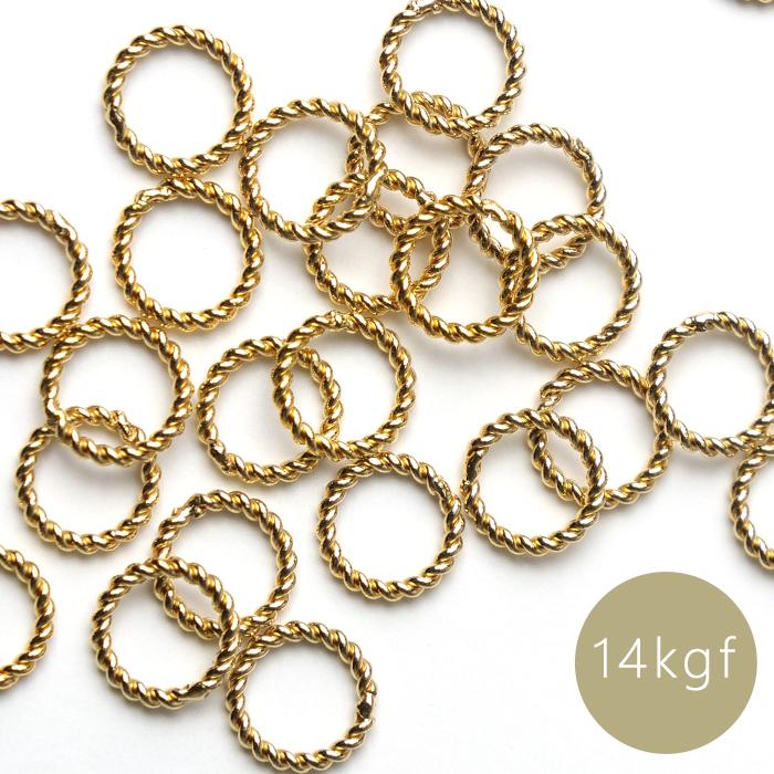 459 14kgf５ミリ丸カンチャーム５点 アメリカ製 14KGF】 0.76*4mm ( 丸カン 1個 ) ツイスト丸カン
