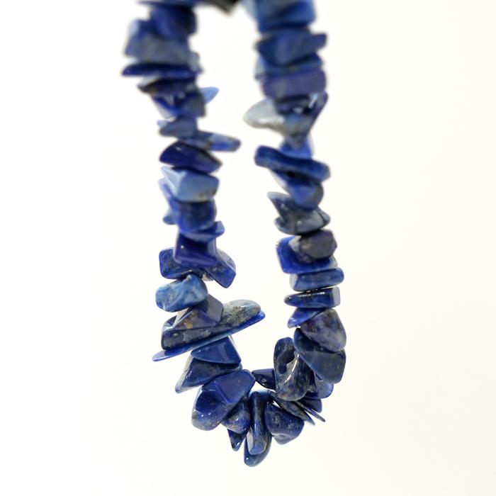 ラピスラズリ さざれ石 約3*5mm 穴あり 1連 80cm 天然石