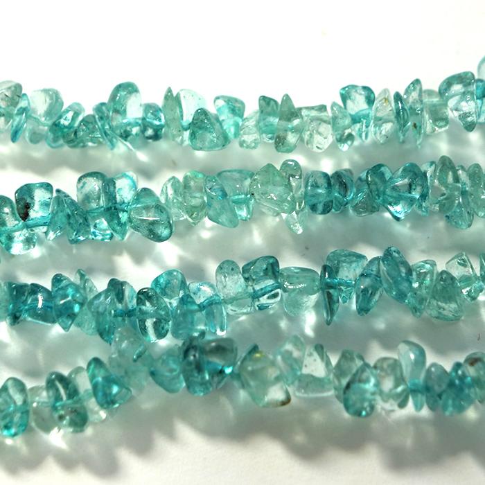 アパタイト さざれ石 約5*7mm 穴あり 1連 80cm 天然石 パワーストーン