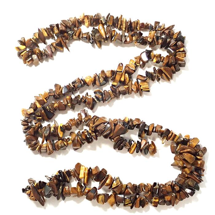 タイガーアイ さざれ石 約3*5mm 穴あり 1連 80cm 天然石