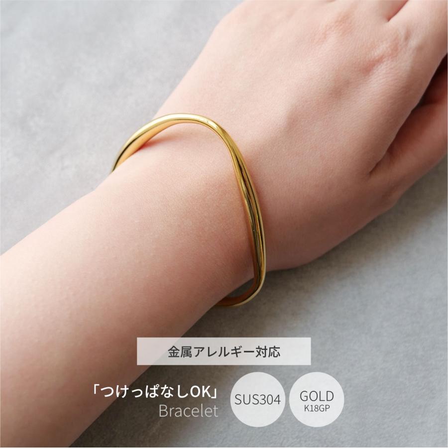 SUS304ステンレス製】バングル ブレスレット 金属アレルギー対応
