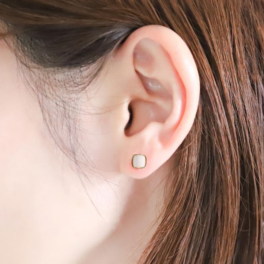76. シルバー925 大人スクエアピアス GD/SV 1セット(6個入り) キャッチ