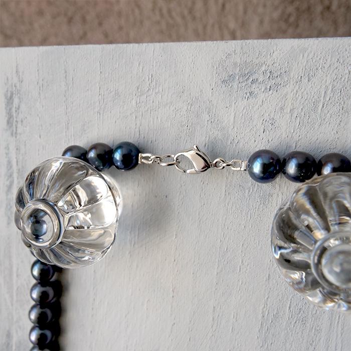 日本製 103. 淡水パール ネックレス 120cm ニアラウンド ピーコック