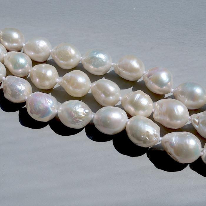 金属アレ対応 106. 淡水パール 大粒 バロック ネックレス 45cm 数量