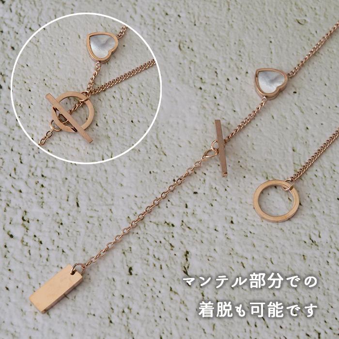 ネックレス レディース ピンクゴールド (92) 1個 サージカルステンレス