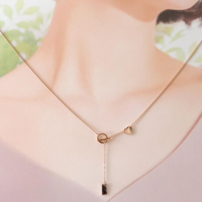 遺品整理　ネックレス　レディース　ゴールドカラー 55cm 53g ネックレス レディース ピンクゴールド (92) 1個 サージカルステンレス