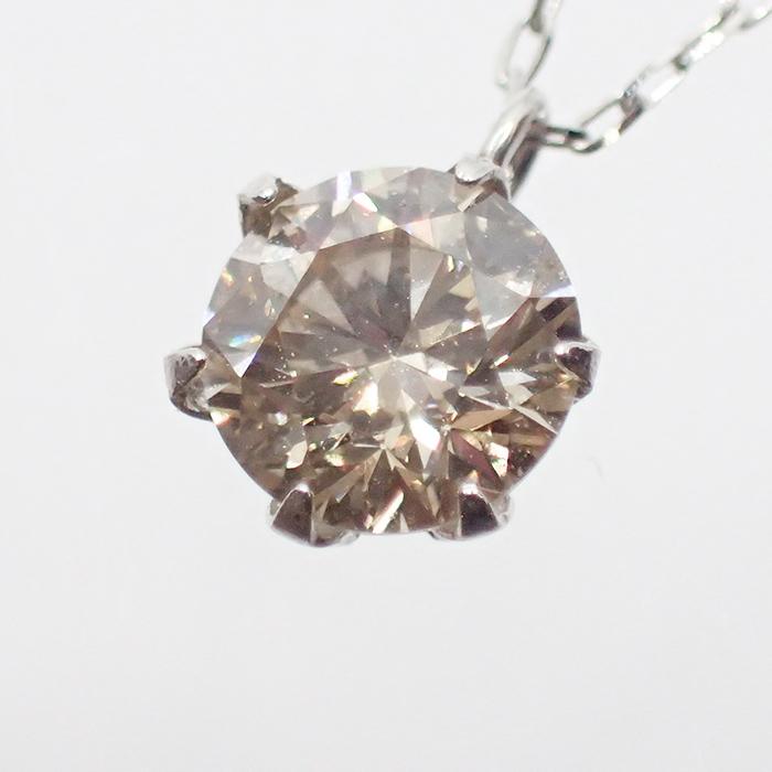 ダイヤモンドネックレス 0.5ct PT900 （M VS2 EX） DIA鑑定書付 PT