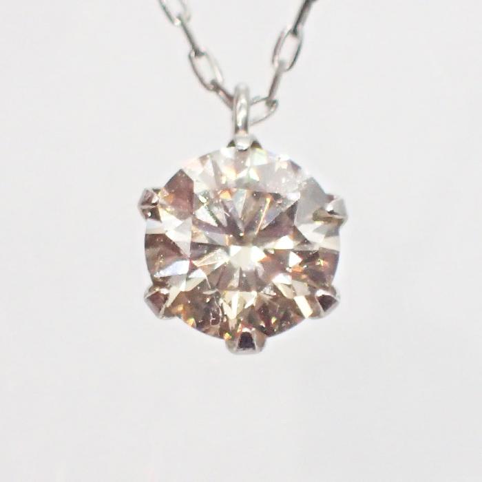ダイヤモンドネックレス 0.5ct PT900 （M VS2 EX） DIA鑑定書付 PT