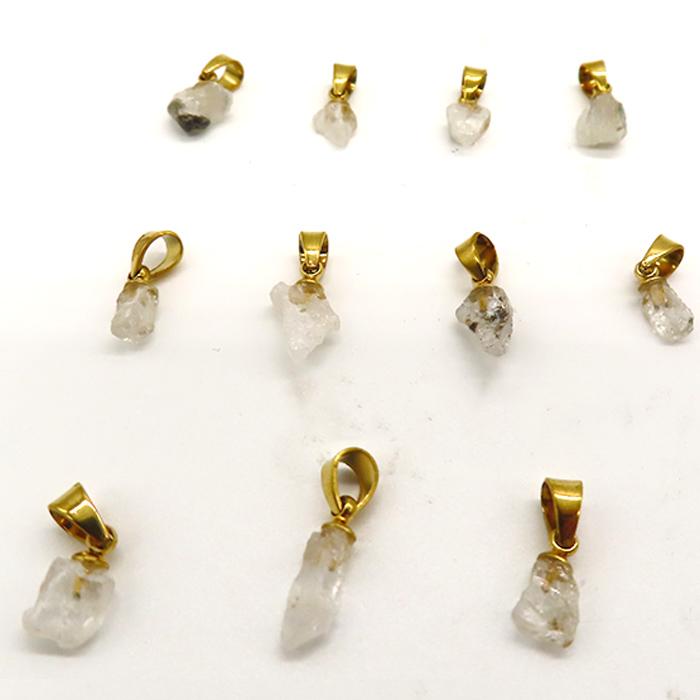 ロシア産 フェナカイト 原石（1-2ct） ステンレス316 ペンダントトップ