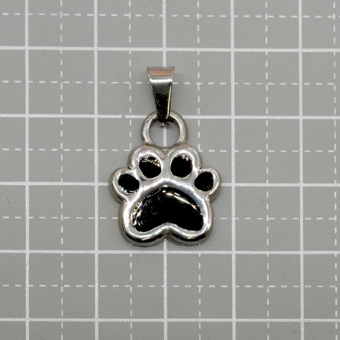 ステンレス ペンダントトップ 82. 肉球 ペット 犬 猫 ハンドメイド