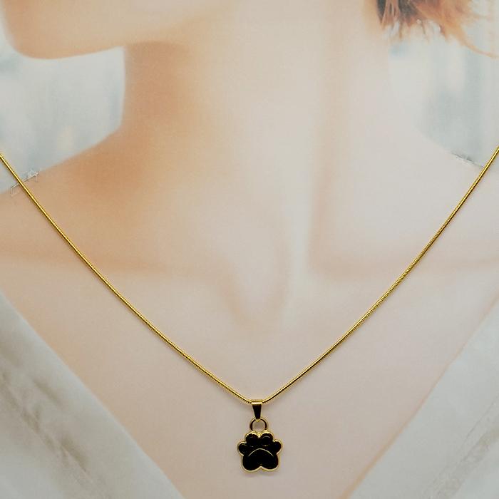 ステンレス ペンダントトップ 82. 肉球 ペット 犬 猫 ハンドメイド