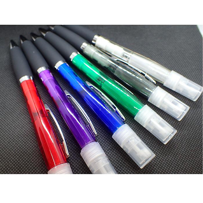 アトマイザー付 ボールペン (52) 同色5本セット 6色 スプレー 除菌