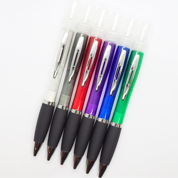 アトマイザー付 ボールペン (52) 同色5本セット 6色 スプレー 除菌