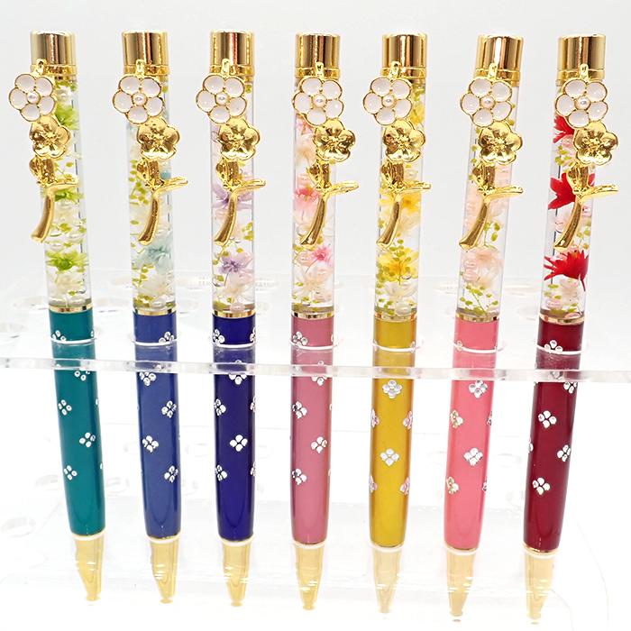 ハーバリウムフラワー柄 桜 ボールペン【完成品】 ピンクゴールド