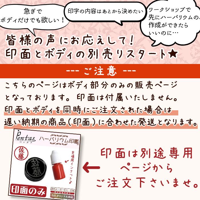 印面別売り 印鑑付きボールペン (03) Pentas 新デザイン ハーバリウム