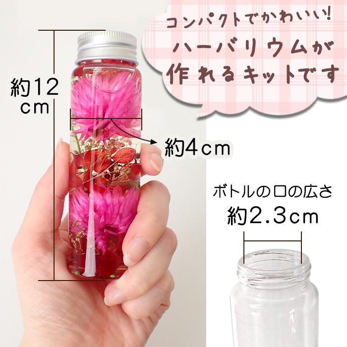 ハーバリウム キット (06) 3本セット 7カラー 瓶 プレゼント 誕生日 母
