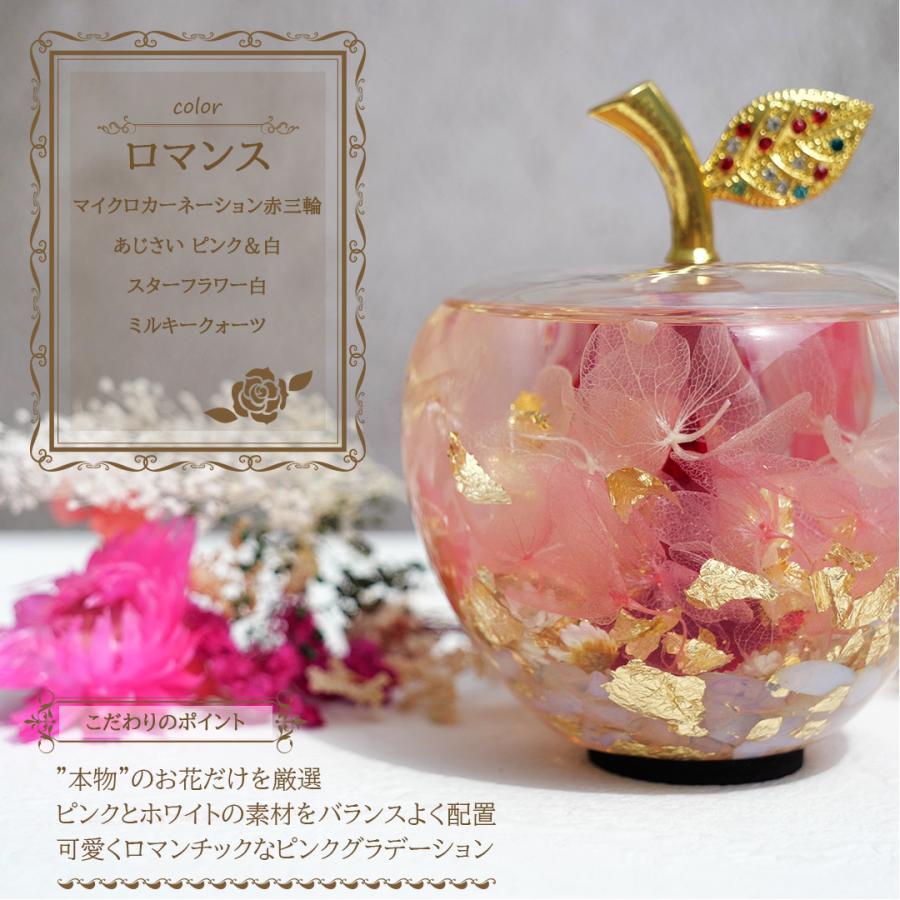 送料無料 母の日 プレゼント カーネーション ハーバリウム リンゴ