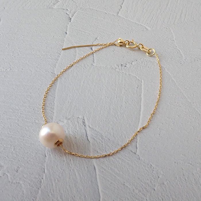 SV925 ブレスレット レディース 淡水パール 一粒ブレスレット 日本製
