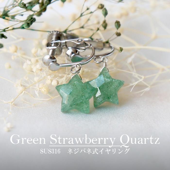 ポイント5倍☆ 金属アレルギー対応 ステンレス イヤリング グリーン