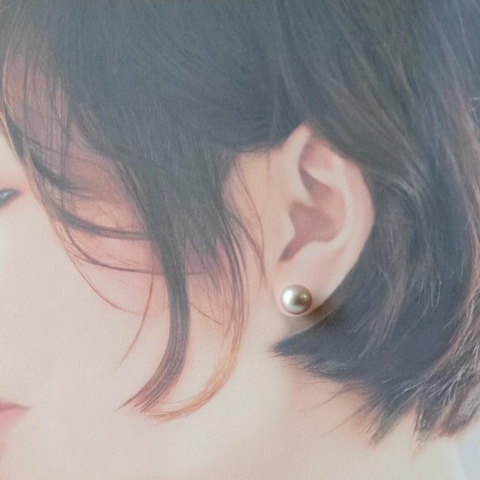 ピアス レディース 淡水 パール 真珠 スタッドピアス ニアラウンド 約