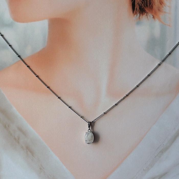 ムーンストーン (52) ペンダントトップ サージカルステンレス SUS316