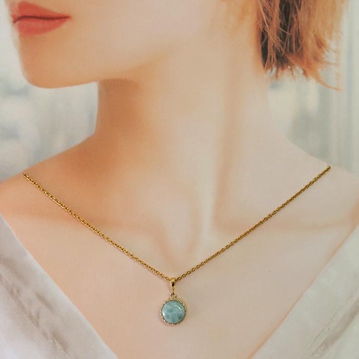ラリマー ペンダントトップ サージカルステンレス SUS316 金属