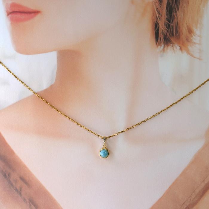 ラリマー ペンダントトップ サージカルステンレス SUS316 金属