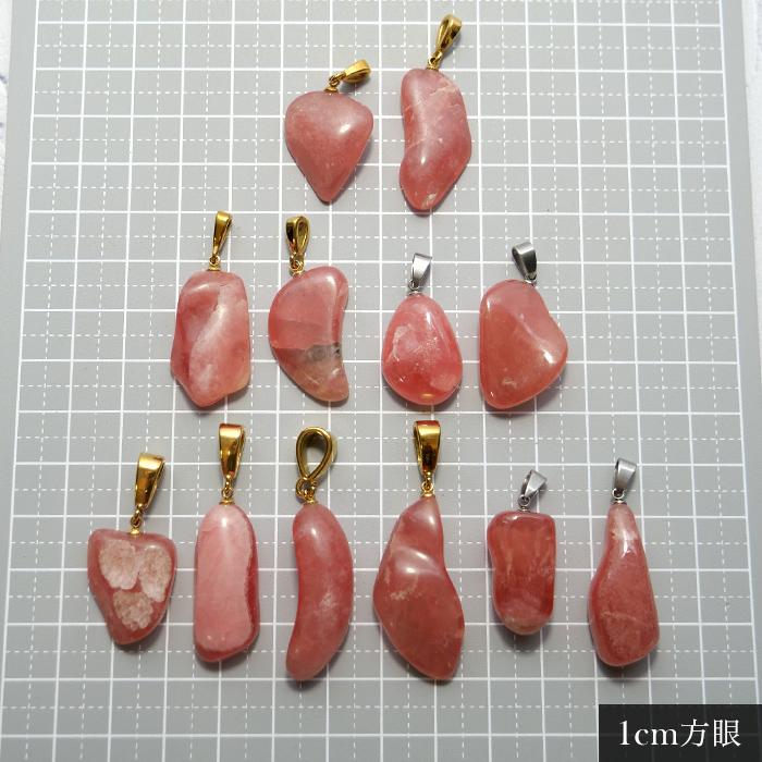 天然石 パワーストーン ペンダントトップ インカローズ ロードクロ