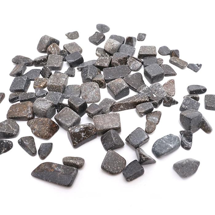 天然石 2点セット！特大 黒白縞模様 茶色【石川県引き取り限定】まとめ割 日本銘石 さざれ 100g 中央構造線黒色片岩 徳島県産 天然石