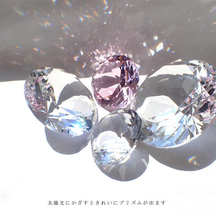クリスタルダイヤ中 ピンク80mm ダイヤモンド 風水 プリズム ガラス