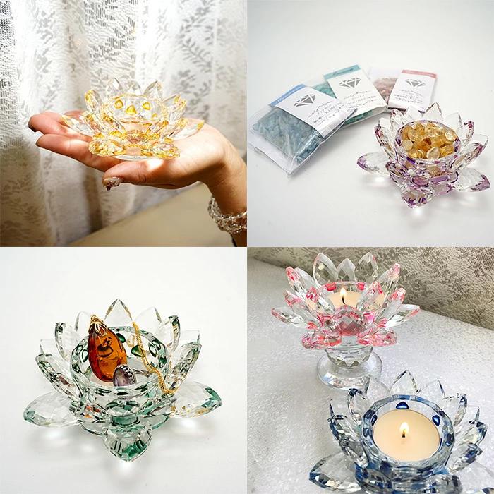 クリスタルグラス 蓮の器(02) お正月飾り お歳暮 風水 アロマ