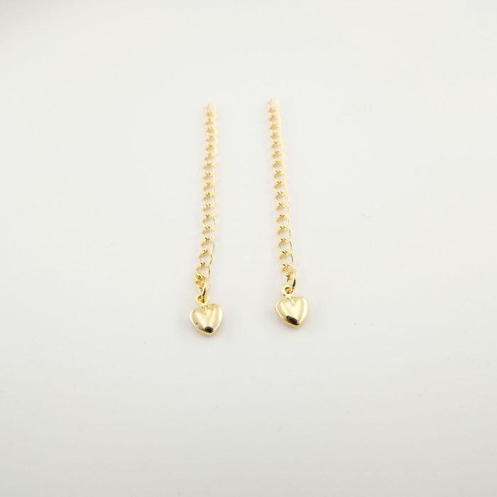 チャーム付 アジャスター K18 / K14 高級メッキ 1個 約50mm◇3色 留め