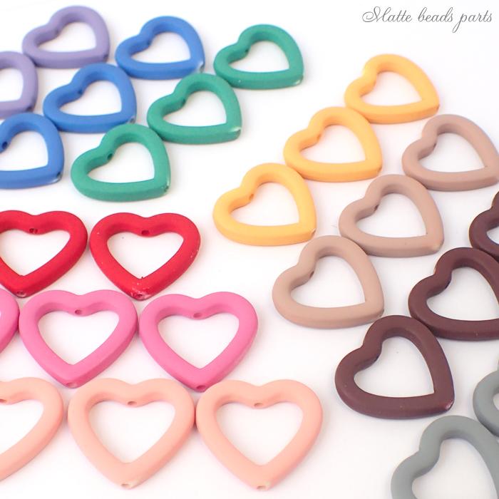 マットビーズ 24 ハートリング 全10色 1個売り マット ハート スター カラフル サークル ビーズ チャーム ハンドメイド Parts Beads24 Partsworld パーツワールド 通販 Yahoo ショッピング