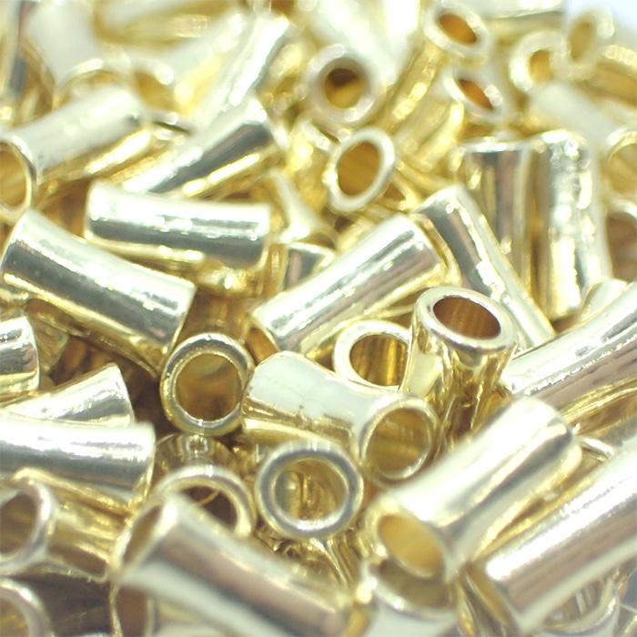 K14メッキ銅製ビーズ (52) バンブー【約7mm 5個売り】 竹 メッキ 銅 