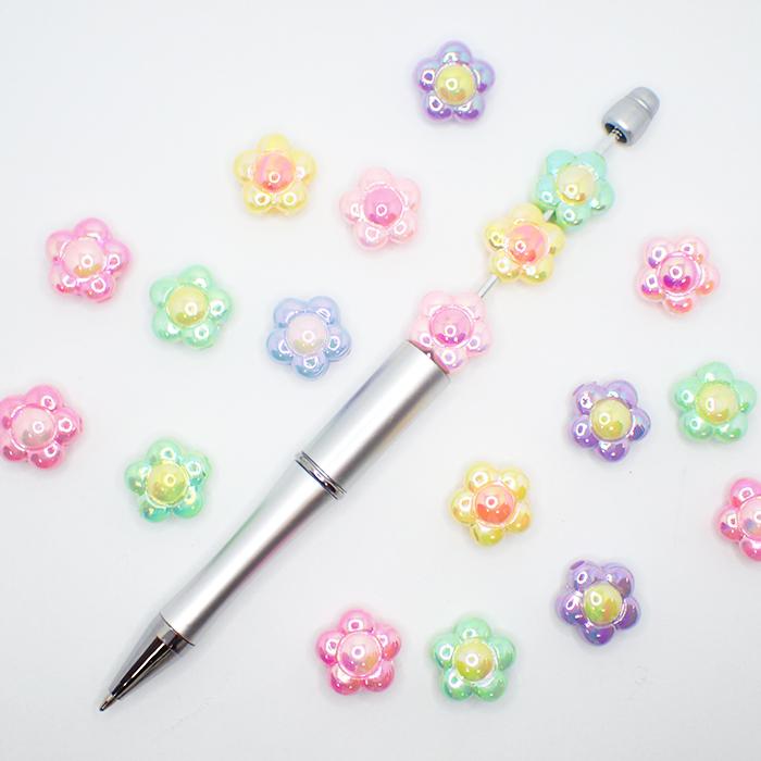 ポイント5倍☆ アクリルビーズ フラワーラスターMIX 15mm 20g 大きめ 