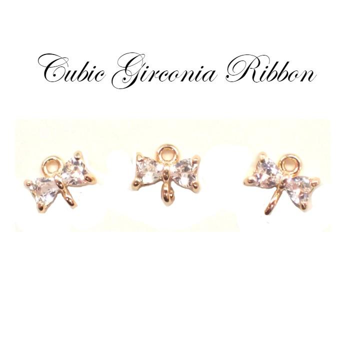 ストーンフレーム (74) チョウネクタイ キュービックジルコニア リボン