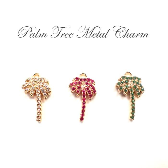 ストーンフレーム (78) ヤシの木 全3色 マルカン付き ハンドメイド