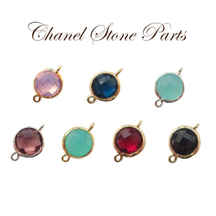 6/19 新商品 ストーンフレーム (79) シャネルストーン 全7色 パーツ