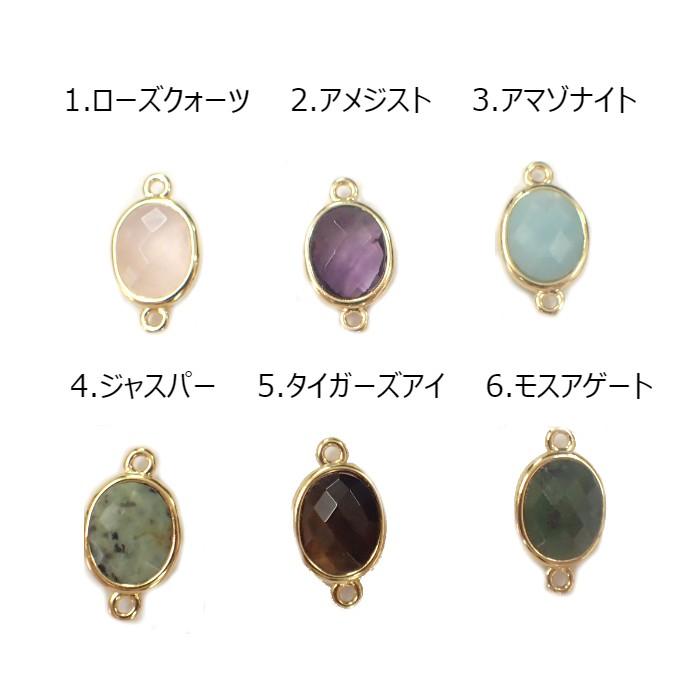 天然石フレームチャーム 104.サークル 楕円形 チャーム コネクタ