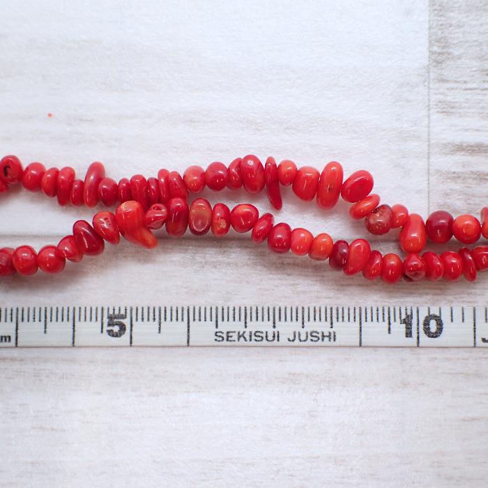 21. サンゴ ビーズ (染色) 小粒 さざれビーズ 1連 全1色 #10 サザレ